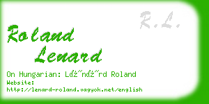 roland lenard business card